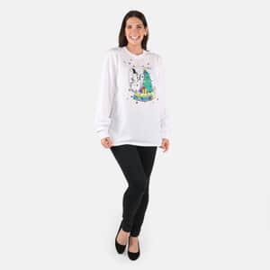 WHOOPI GOLDBERG Holiday Collection Snowman Long Sleeve Shirt - XL  (MADE IN THE USA)