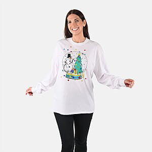 WHOOPI GOLDBERG Holiday Collection Snowman Long Sleeve Shirt - XL  (MADE IN THE USA)