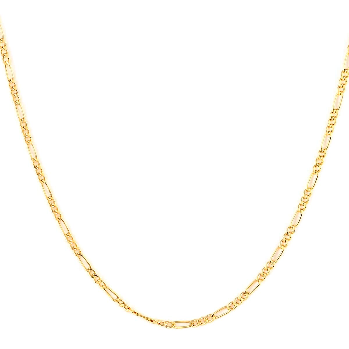 10K Yellow Gold 2.2mm Figaro Necklace 22 Inches 1.70 Grams image number 0