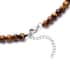 Yellow Tiger's Eye Beaded Tribal Necklace 18-20 Inches in Silvertone 158.50 ctw image number 3