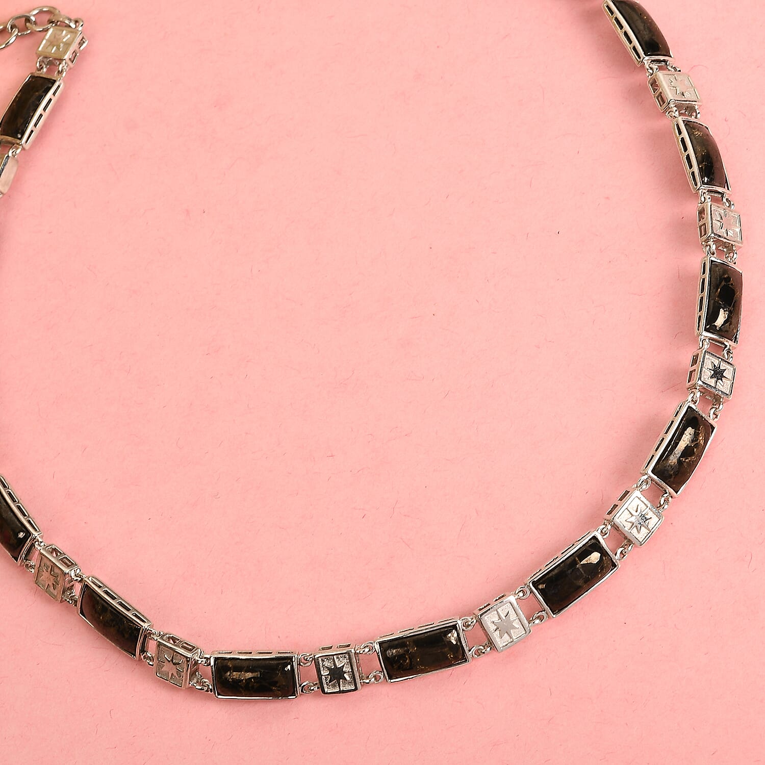 Matrix Silver Shungite Necklace 18 Inches in Platinum Over Copper 27.15 ctw