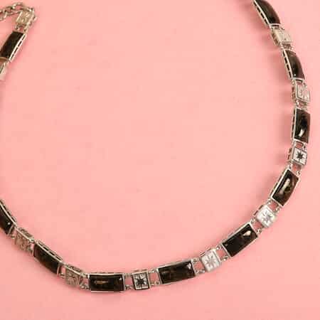 Matrix Silver Shungite Necklace 18 Inches in Platinum Over Copper 27.15 ctw image number 1