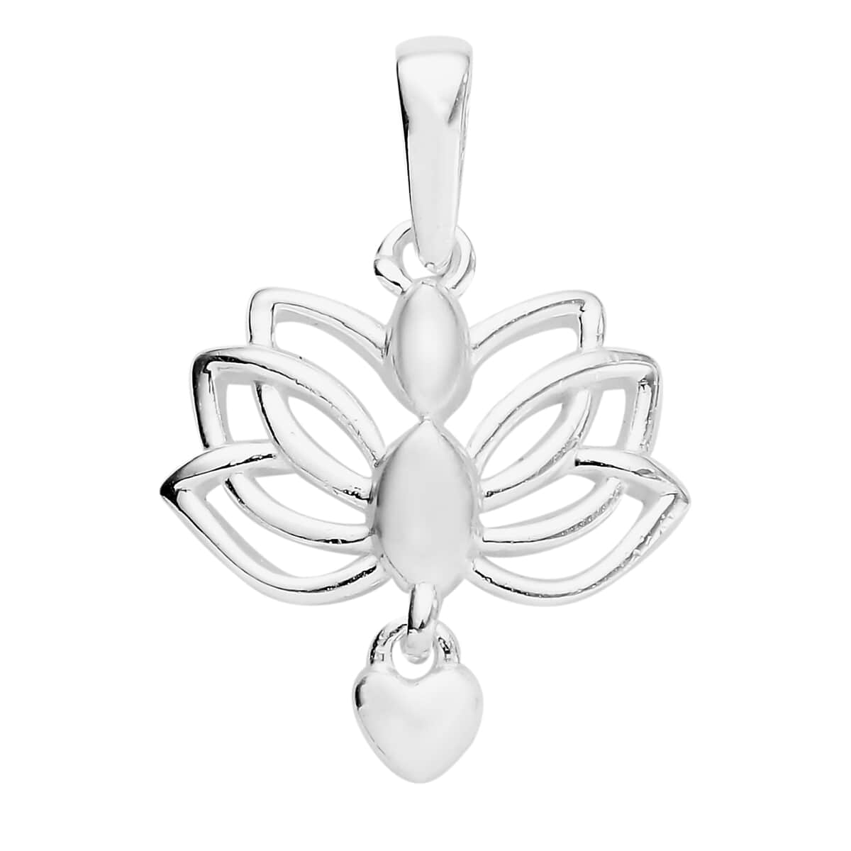 Sterling Silver Lotus Flower Pendant 1.4 Grams image number 0