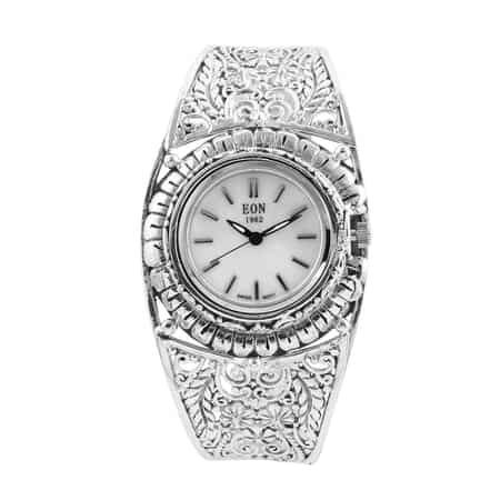 Bali Legacy Eon 1962 Swiss Movement Cuff Bracelet Watch in Sterling Silver (7.50 in) 49.50 Grams image number 0