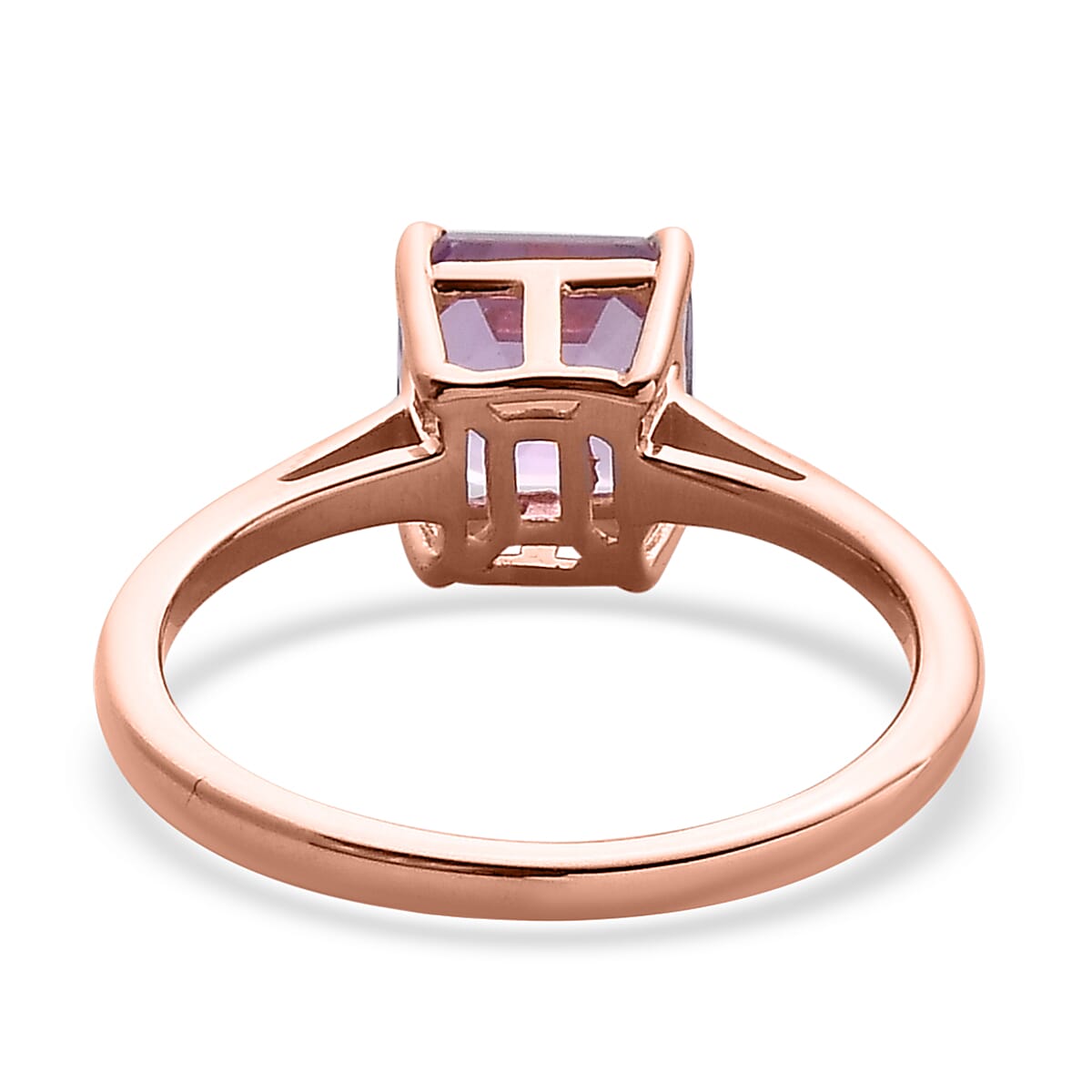 AAA Patroke Kunzite Solitaire Ring in Vermeil Rose Gold Over Sterling Silver (Size 7.0) 2.50 ctw