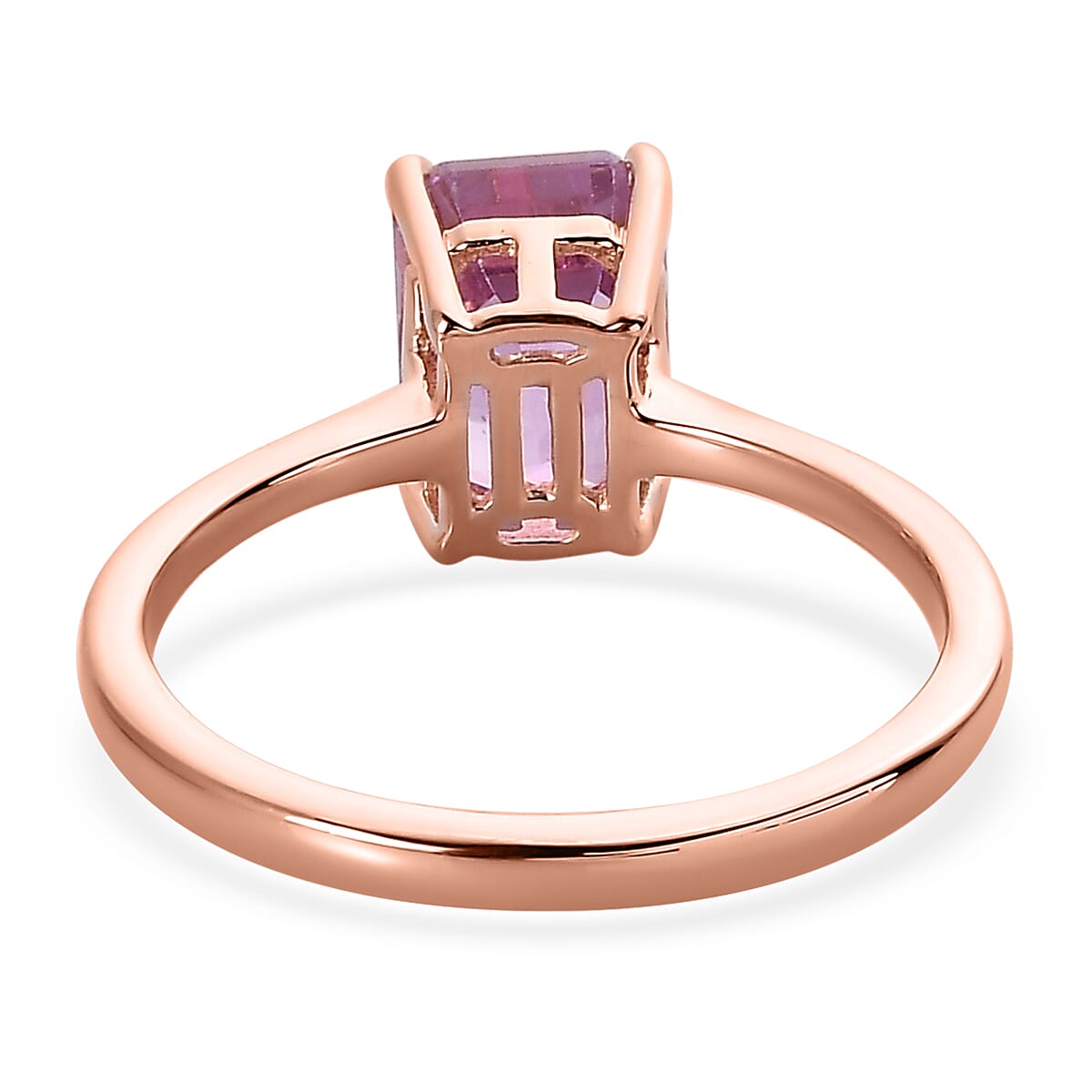 AAA Patroke Kunzite Solitaire Ring in Vermeil Rose Gold Over Sterling Silver (Size 7.0) 2.50 ctw image number 4