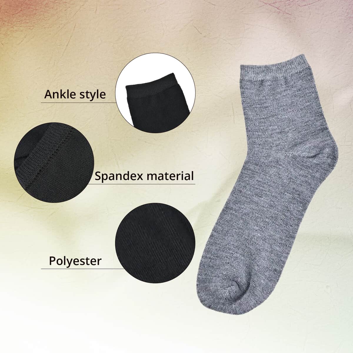 Multi Color Set of 20 Pair Ankle Socks image number 2