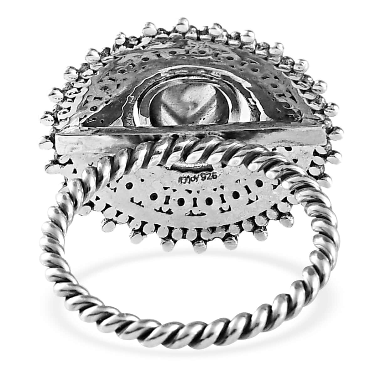 Polki Diamond Mandala Ring in Sterling Silver (Size 7.0) 0.33 ctw image number 4