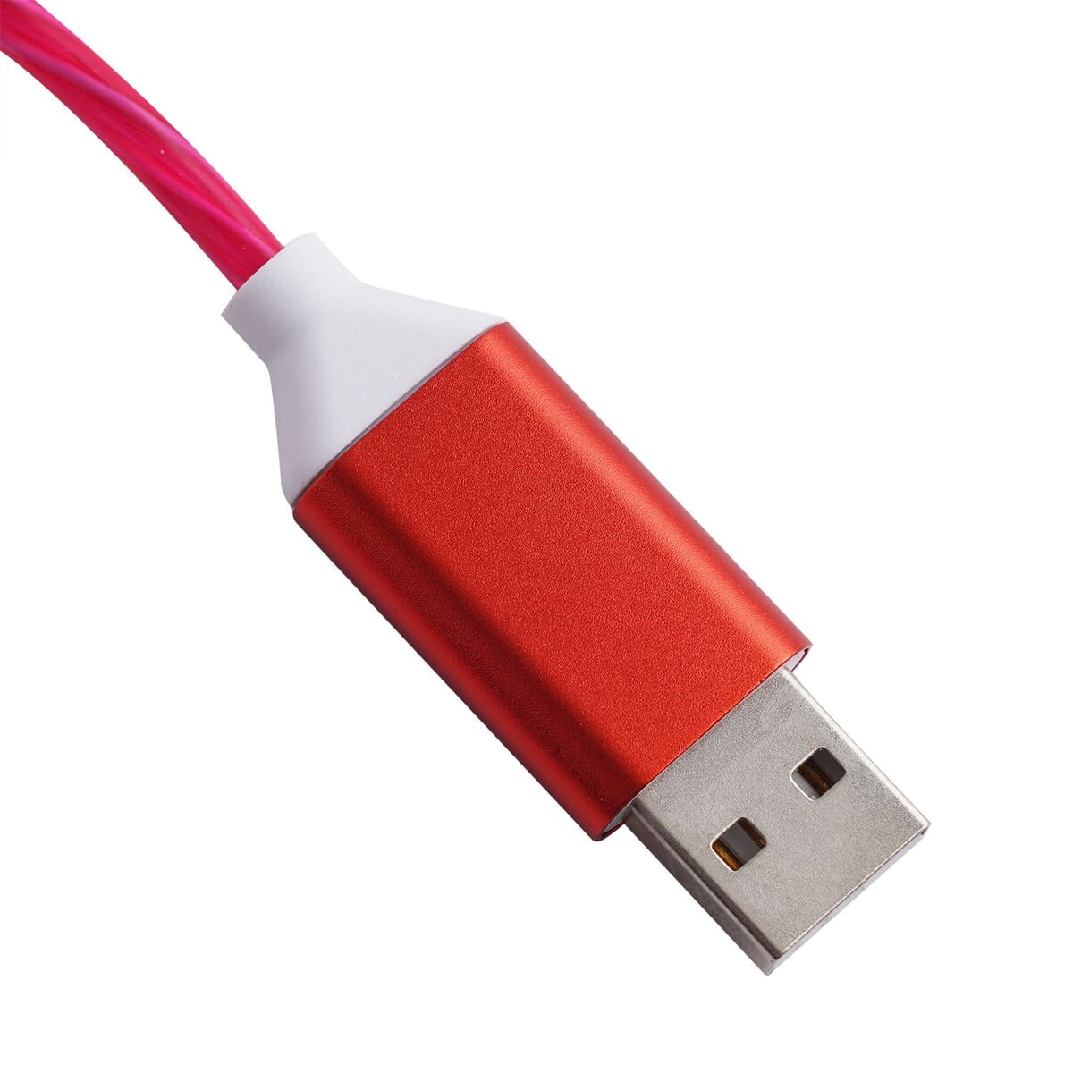 2pcs Set 3 in 1 Light Moving Charging Cable - Red image number 4