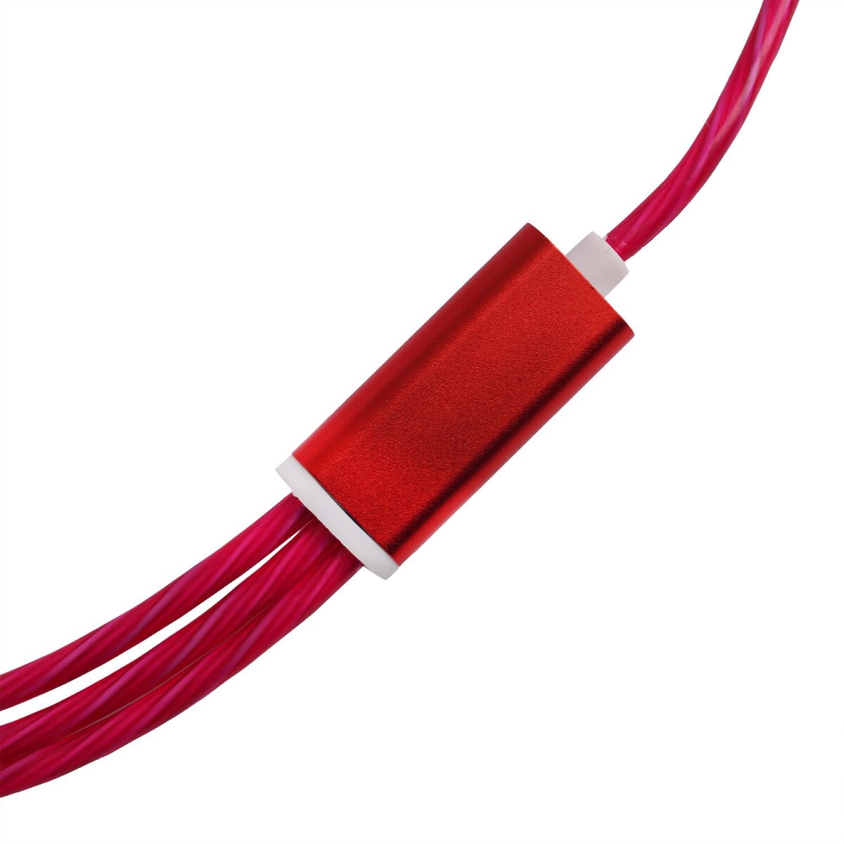 2pcs Set 3 in 1 Light Moving Charging Cable - Red image number 5