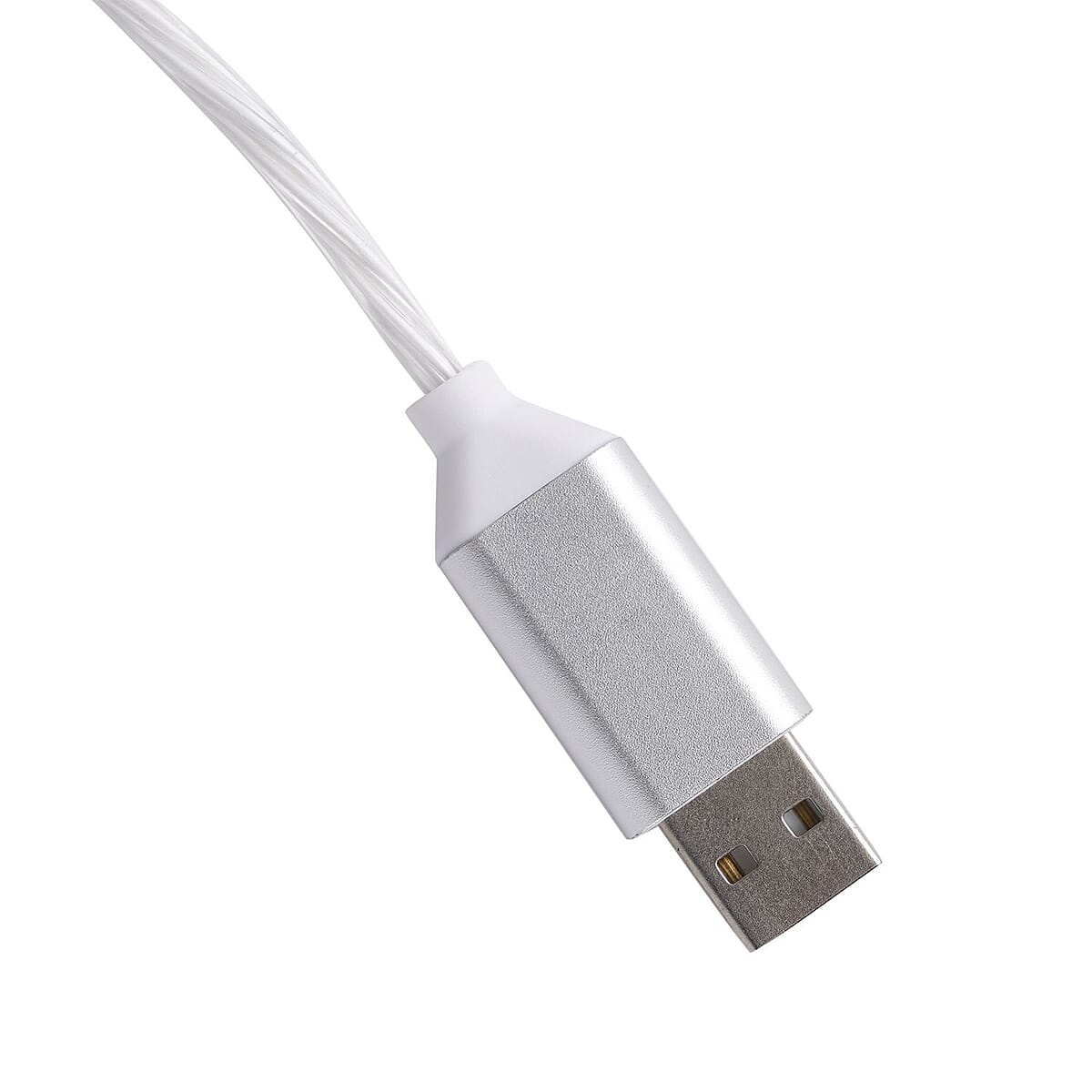 2pcs Set 3 in 1 Light Moving Charging Cable - White (47.24) image number 4