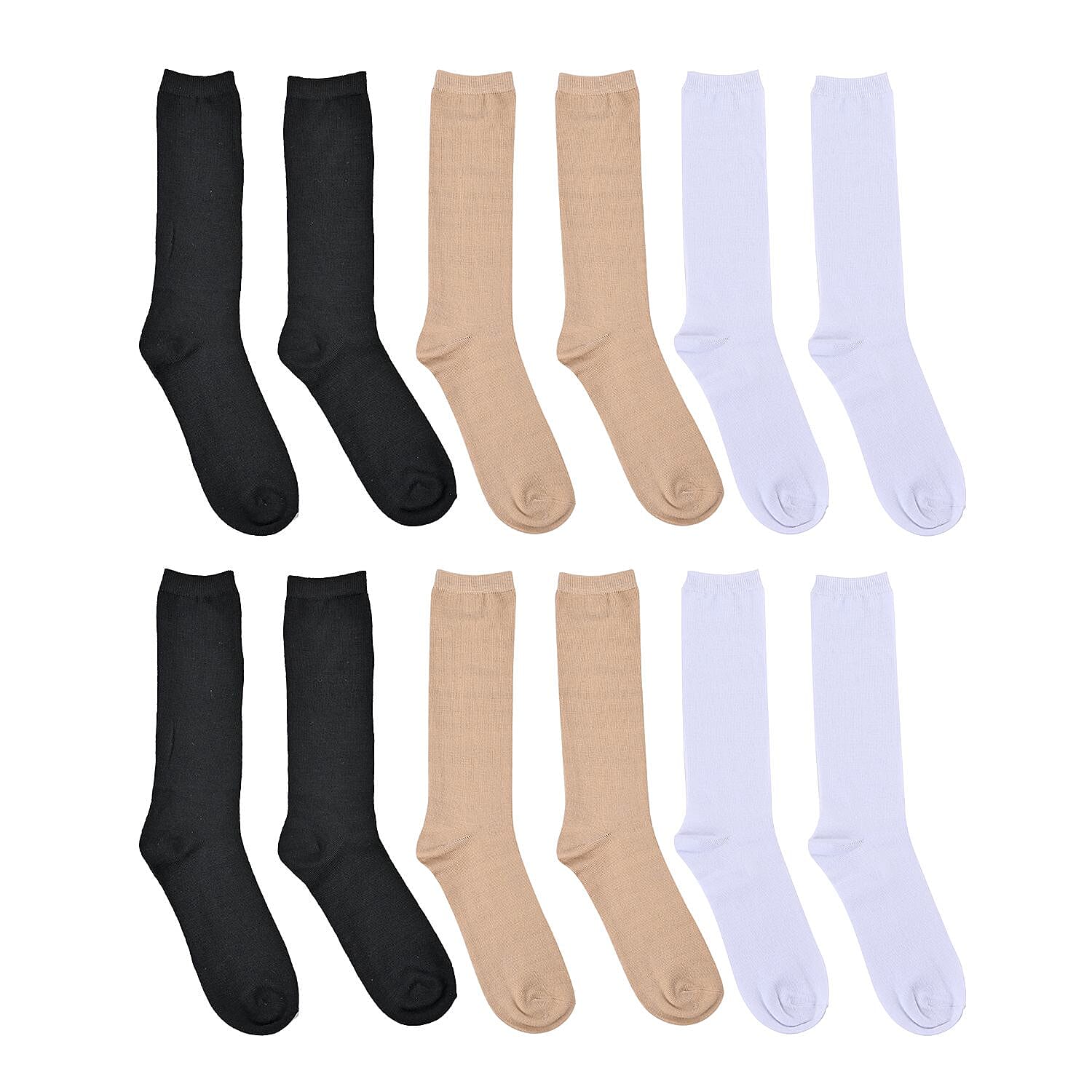 Set of 6 Pair Multi Color Knee High Socks