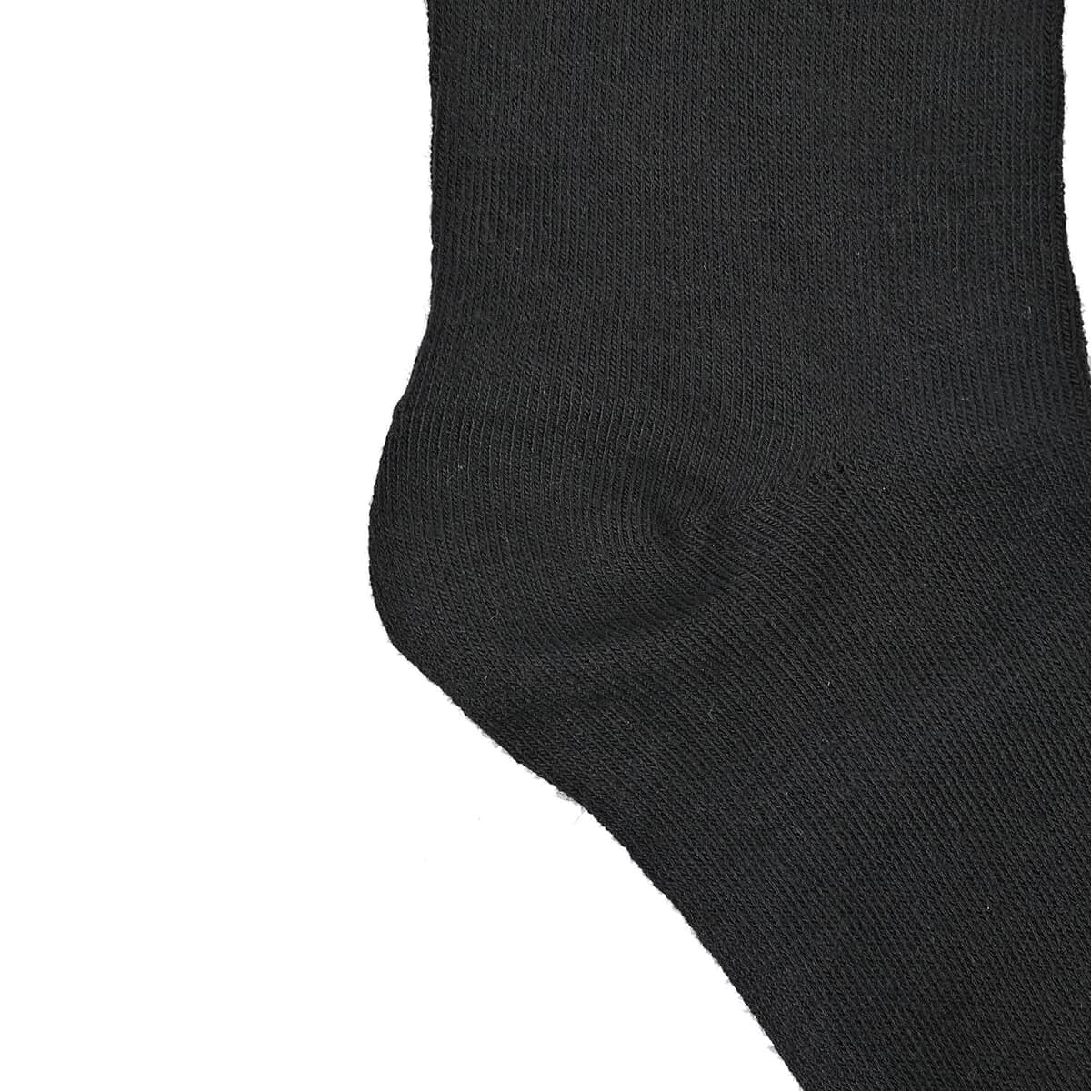 Set of 6 Pair Black Knee High Socks image number 3