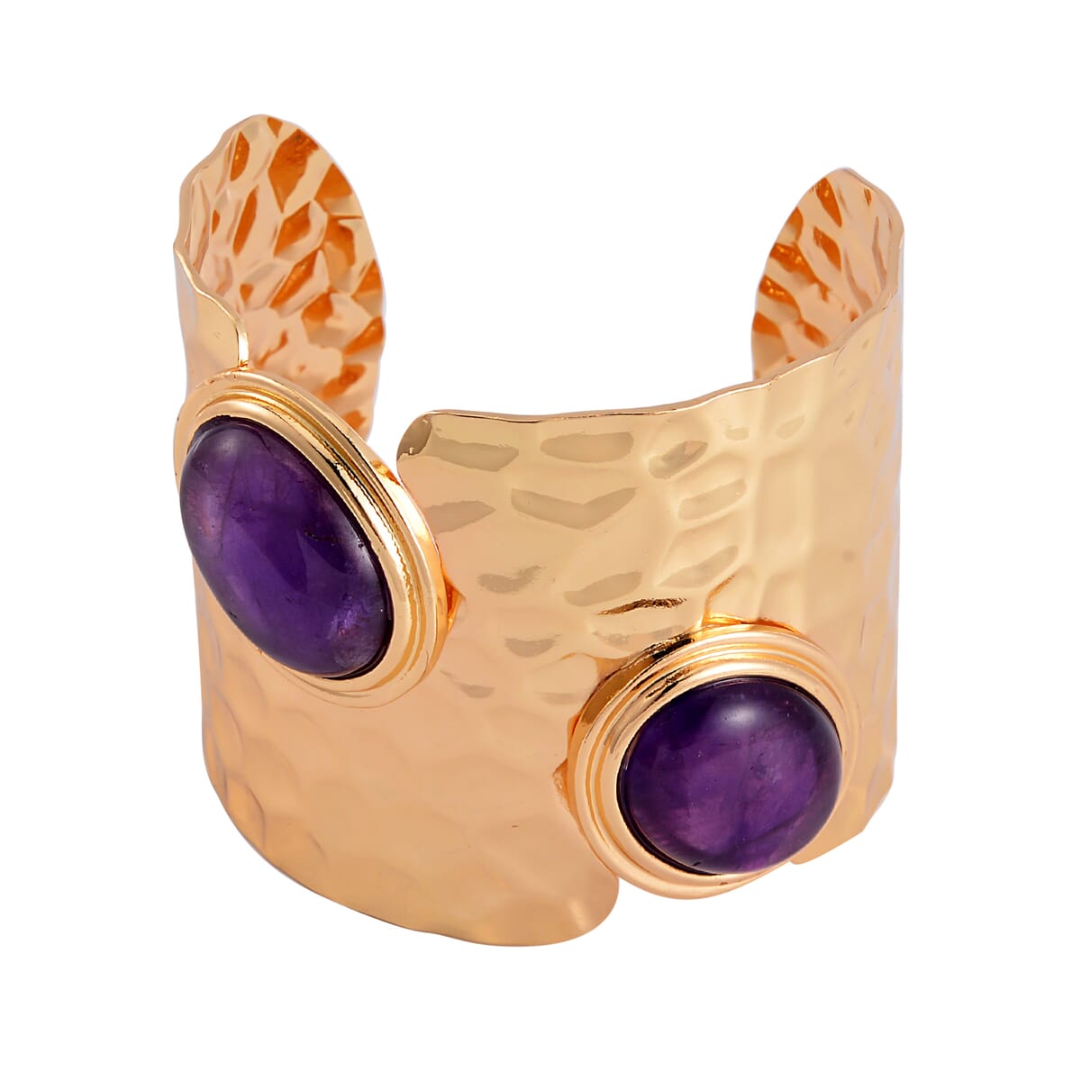 Lavender Amethyst Cuff Bracelet in Goldtone (7.50 In) 4.00 ctw image number 0