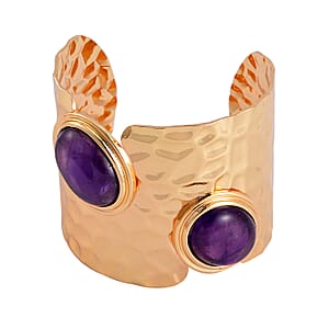 Lavender Amethyst Cuff Bracelet in Goldtone (7.50 In) 4.00 ctw