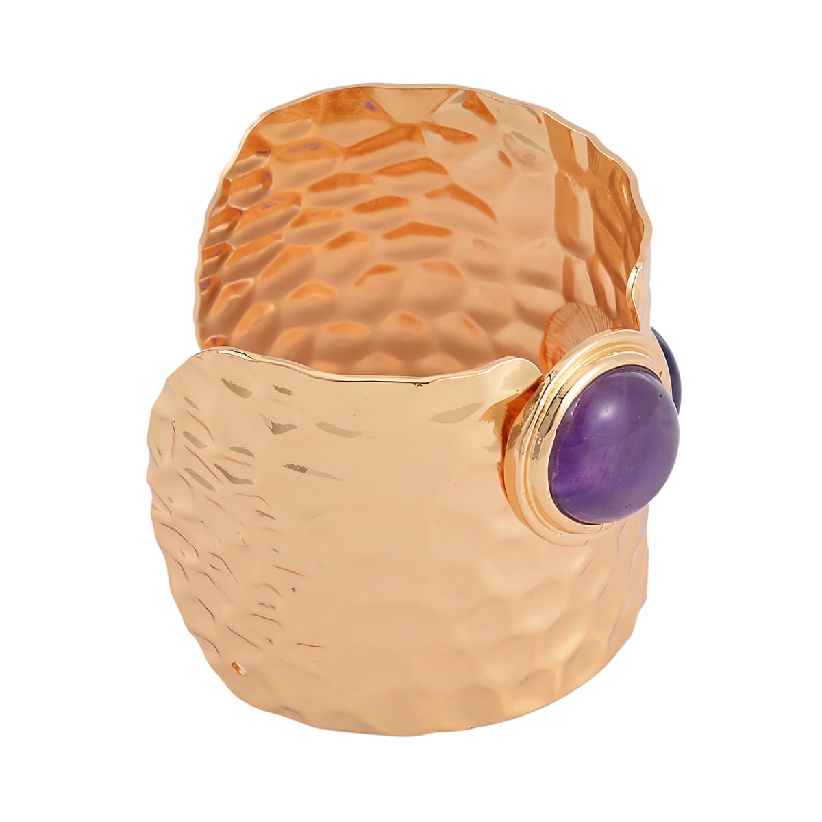 Lavender Amethyst Cuff Bracelet in Goldtone (7.50 In) 4.00 ctw image number 3