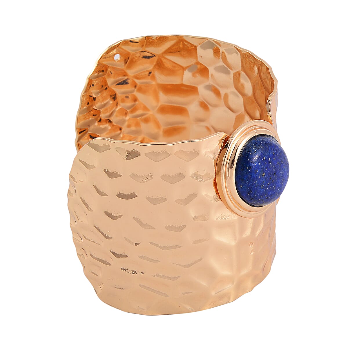 Lapis Lazuli Cuff Bracelet in Goldtone (7.50 In) 4.00 ctw image number 3