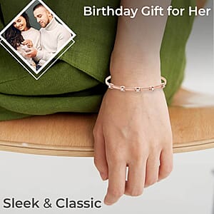 Doorbuster Modani Diamond Wristlet, 14K Rose Gold Wristlet, G, VVS Diamonds 0.40 ctw Wristlet, Diamond Bangle Bracelet, Gold Bangle Bracelet, Diamond Gifts For Her (7.15 g) (6.25 in)