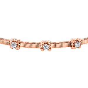 Doorbuster Modani Diamond Wristlet, 14K Rose Gold Wristlet, G, VVS Diamonds 0.40 ctw Wristlet, Diamond Bangle Bracelet, Gold Bangle Bracelet, Diamond Gifts For Her (7.15 g) (6.25 in)