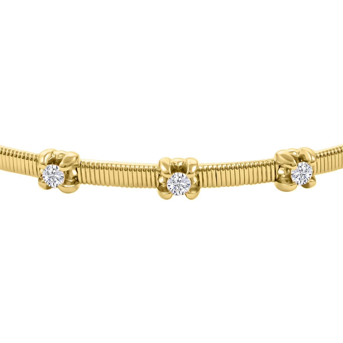 Modani Diamond Wristlet, 14K Yellow Gold Wristlet, G, VVS Diamonds Wristlet, Diamond Bangle Bracelet, Gold Bangle Bracelet, Diamond Gifts For Her (7.15 g) 0.40 ctw (6.25 in) image number 3