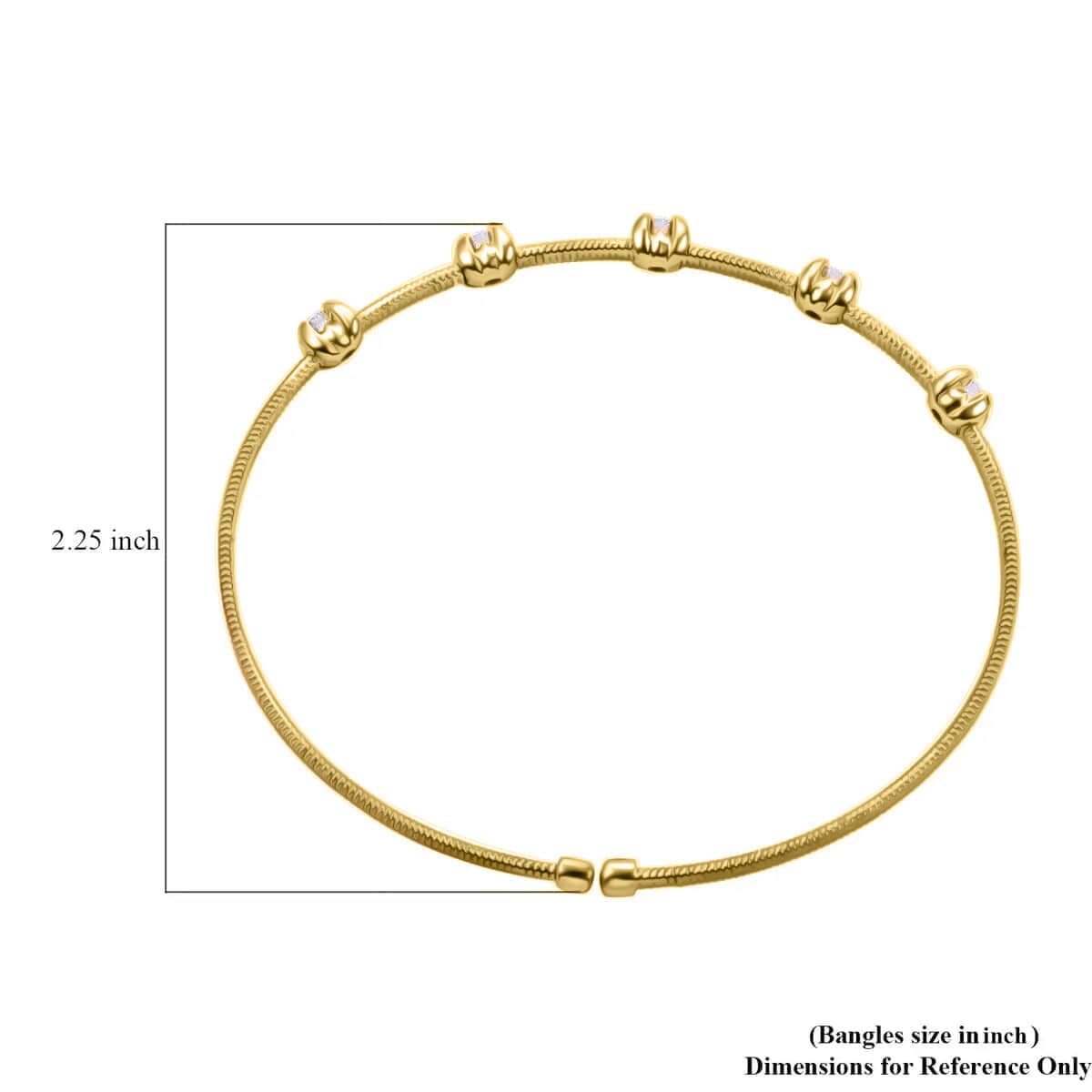 Modani Diamond Wristlet, 14K Yellow Gold Wristlet, G, VVS Diamonds Wristlet, Diamond Bangle Bracelet, Gold Bangle Bracelet, Diamond Gifts For Her (7.15 g) 0.40 ctw (6.25 in) image number 4