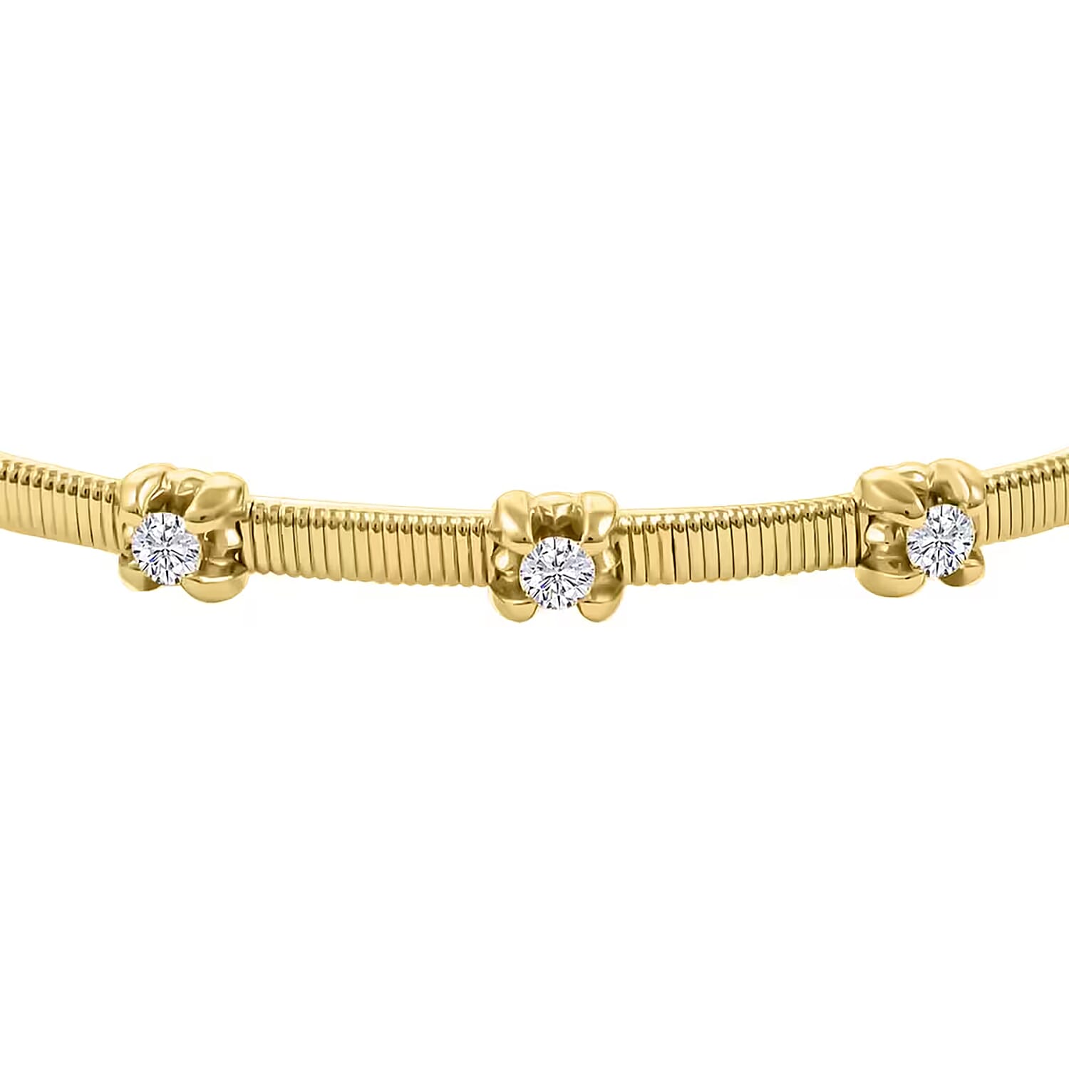 Modani Diamond Wristlet, 14K Yellow Gold Wristlet, G, VVS Diamonds 0.40 ctw Wristlet, Diamond Bangle Bracelet, Gold Bangle Bracelet, Diamond Gifts For Her (7.15 g) (6.25 in)