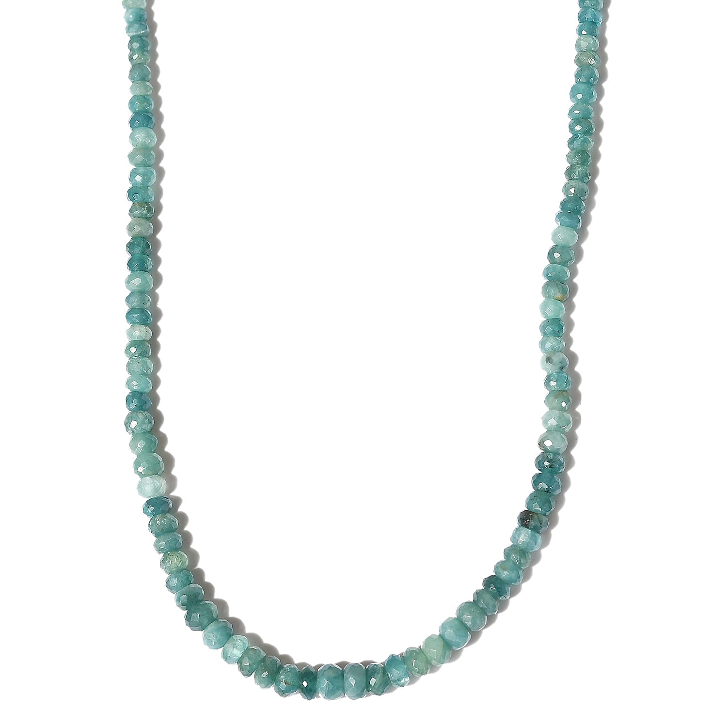 Grandidierite Beaded Necklace 18-20 Inches in Vermeil Yellow Gold Over Sterling Silver 115.00 ctw