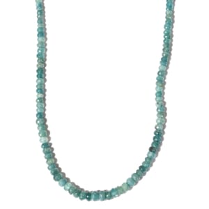 Grandidierite Beaded Necklace 18-20 Inches in Vermeil Yellow Gold Over Sterling Silver 115.00 ctw
