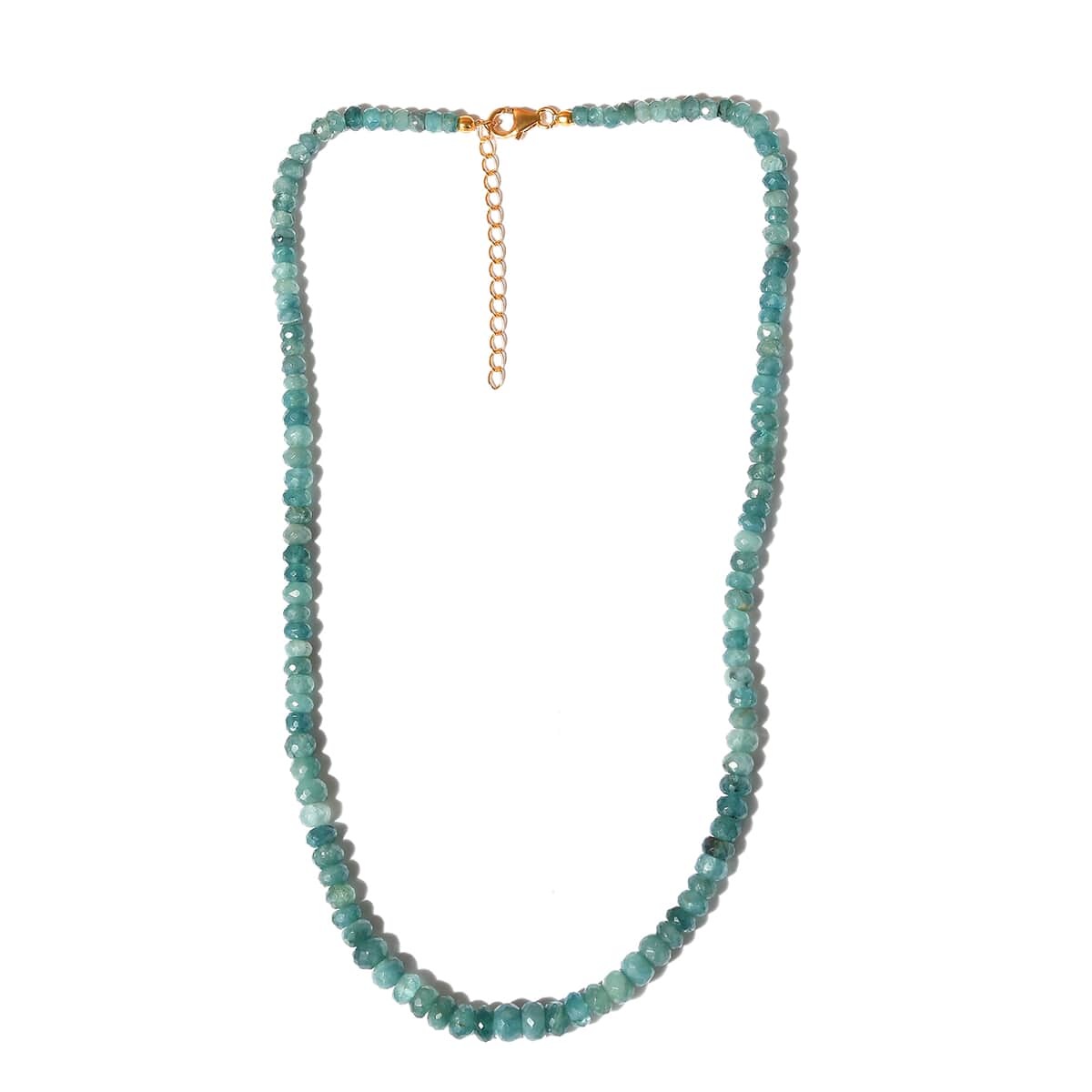 Grandidierite Beaded Necklace 18-20 Inches in Vermeil Yellow Gold Over Sterling Silver 115.00 ctw image number 3