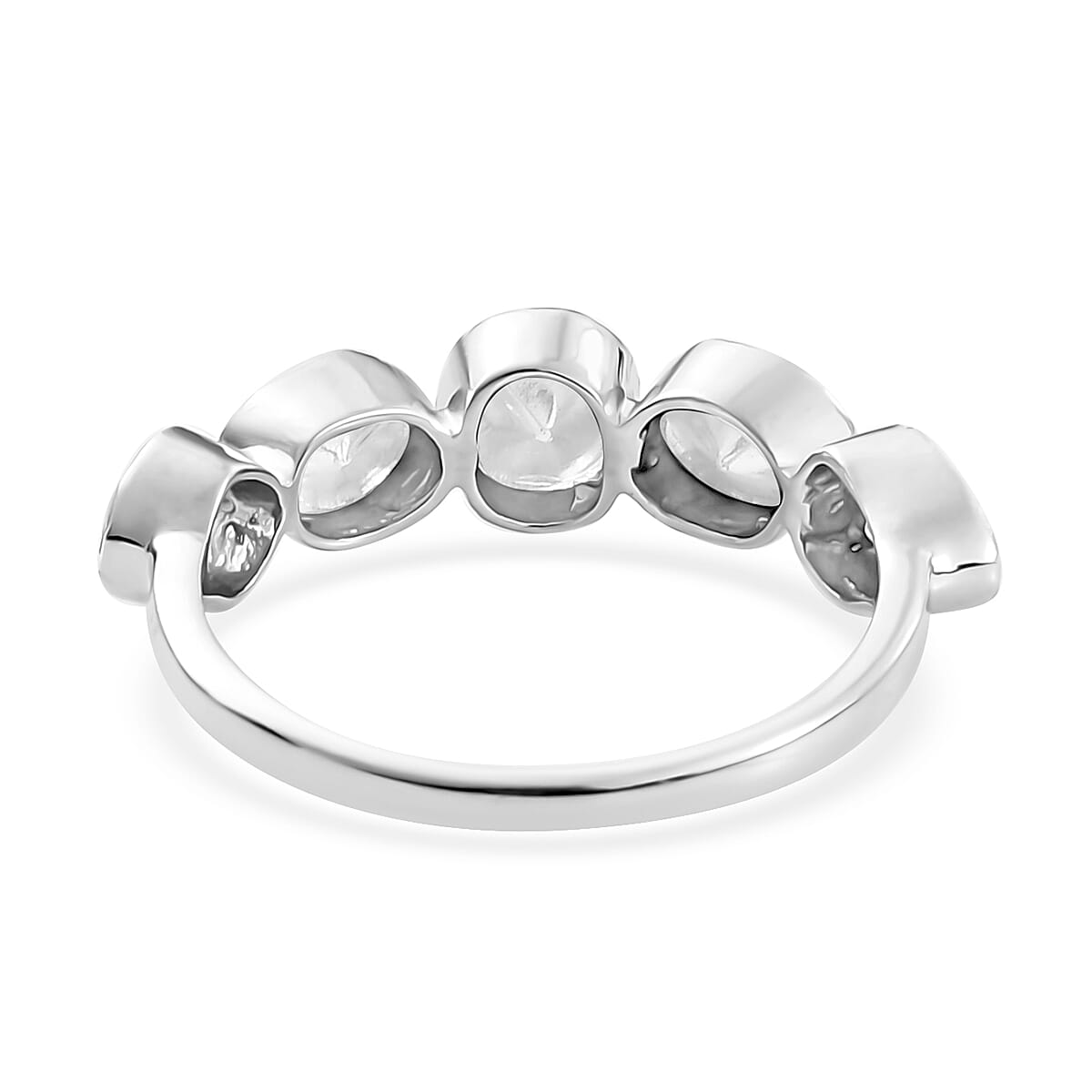 Polki Diamond Ring in Platinum Over Sterling Silver 0.75 ctw image number 4