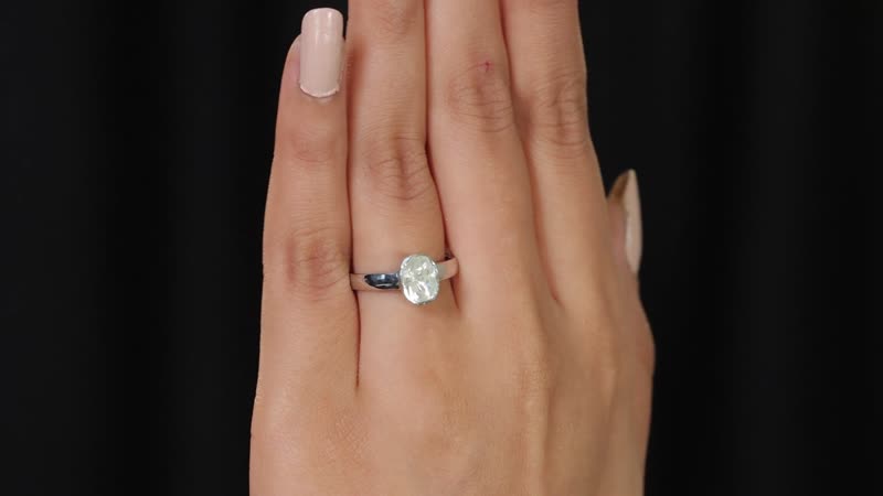 Polki Diamond Solitaire Ring in Platinum Over Sterling Silver 0.25 ctw