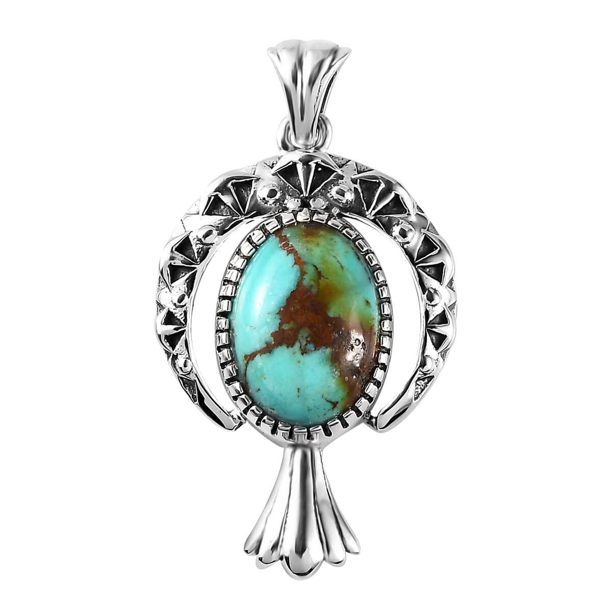 Buy Artisan Crafted Royston Turquoise Pendant in Sterling Silver 5.10 ...