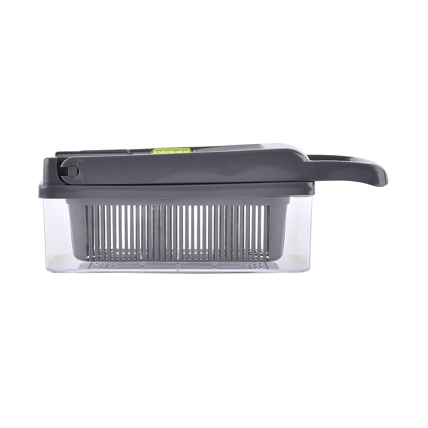 Vegetable Chopper Cutter Dicer Multifunctional 10-in-1 Food Veggie Slicer With Container, 4 Interchangeable Blades, 2 Cutter Dicer, Drain Strainer, Cleaning Brush, Blades Storage Box