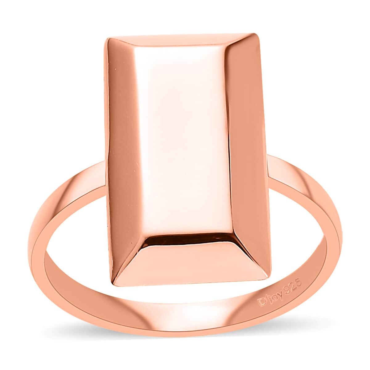 Bar Ring in 14K Rose Gold Over Sterling Silver (Size 5.0) 2.65 Grams image number 0