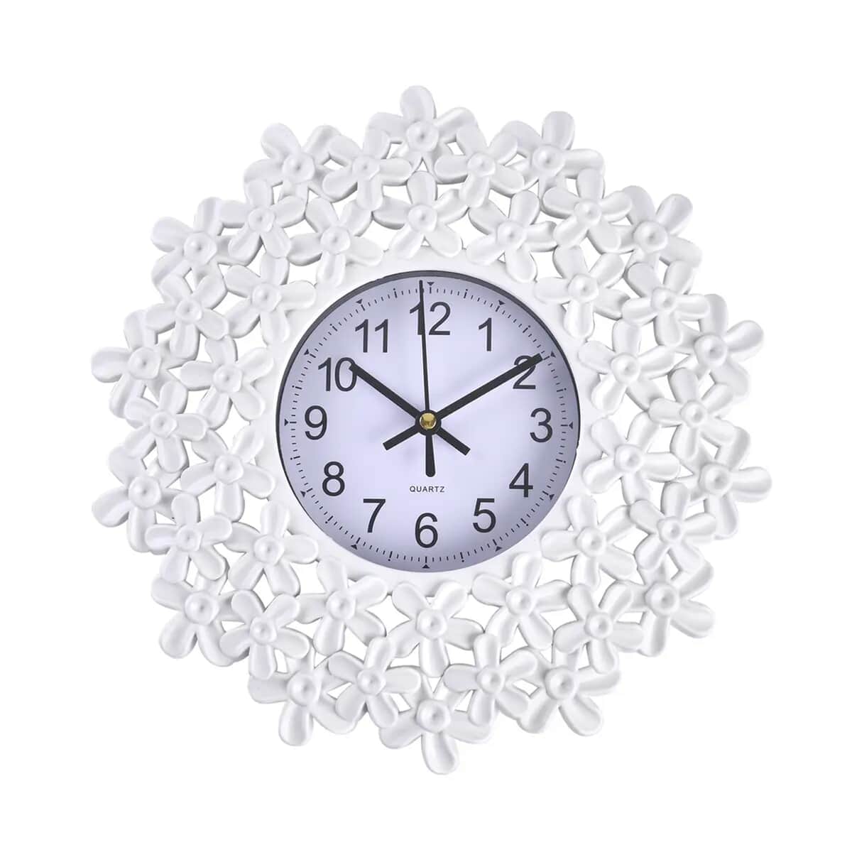 Value Buy 3-piece Set White Color Floral Inspired Wall clock (1xAA Battery Not Included) image number 5
