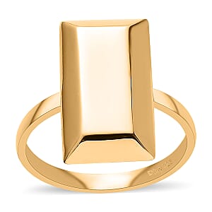 14K Yellow Gold Over Sterling Silver Bar Ring (Size 10.0) 2.65 Grams