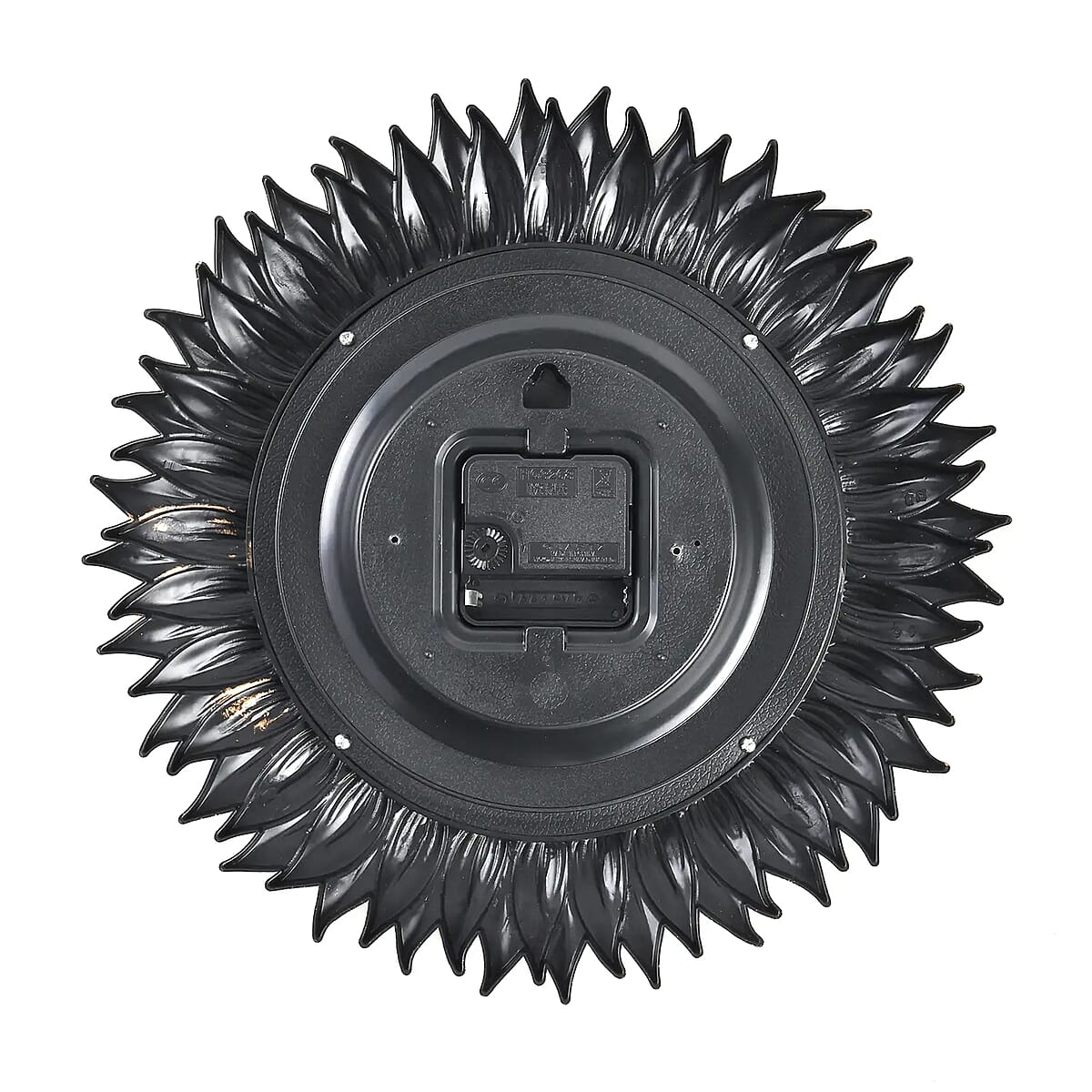 Set of 2 Silver and Gold Color Sunflower Inspired Wall Clock (1xAA Battery Not Included) image number 6