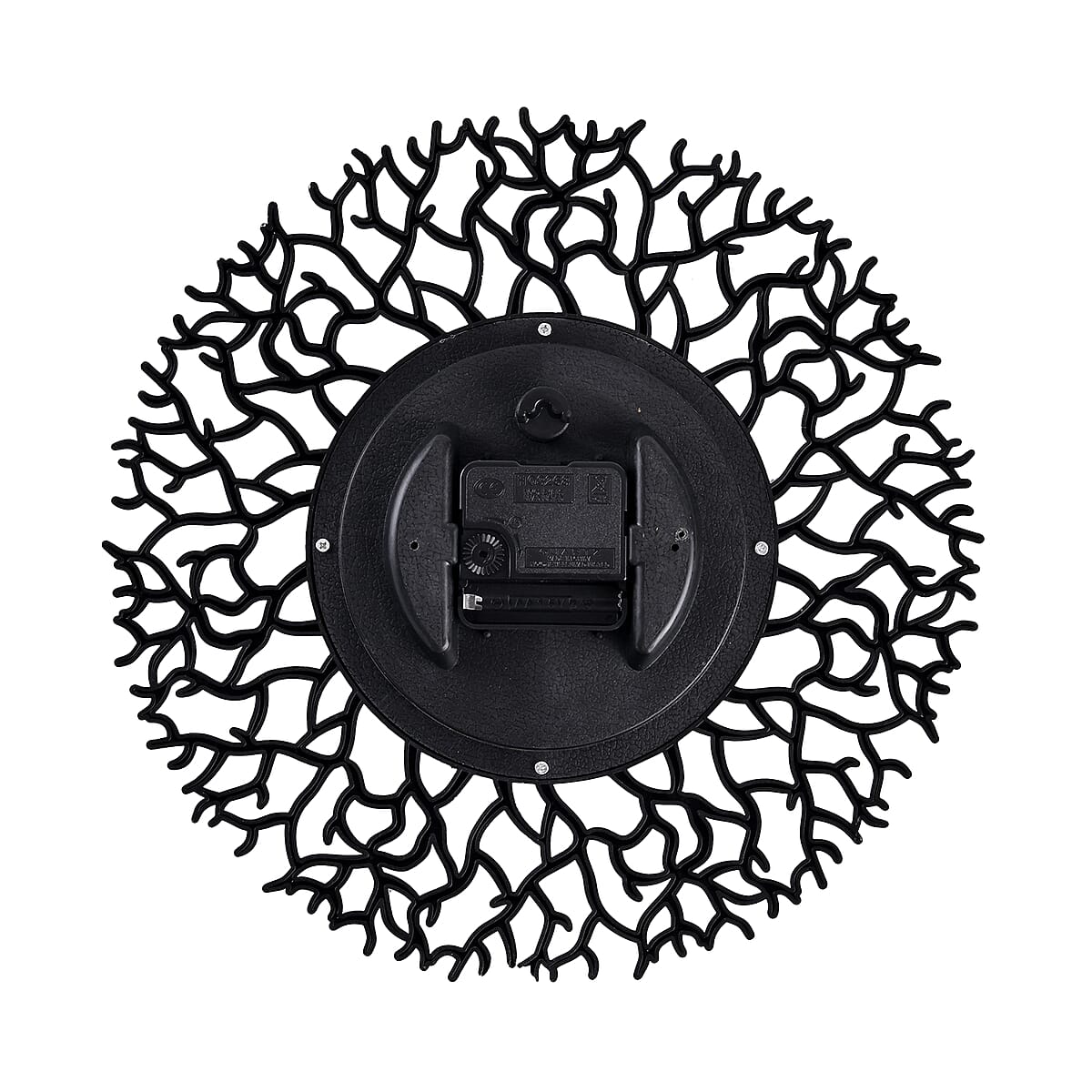 Set of 2 Silver and Gold Color Coral Inspired Wall Clock (1xAA Battery Not Included) image number 2