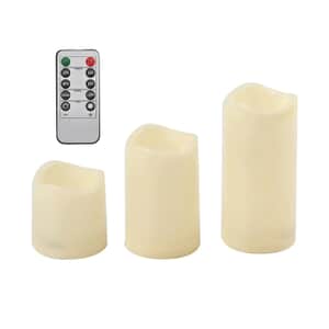 Set of 3 Yellow Color Change Candle Lights with Remote Control (3xAAA Battery Not Included)