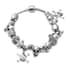 Halloween Glass Multi Charm Bracelet (6.75 In) Silvertone image number 0