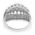 NY Closeout 10K White Gold G-H I2 Diamond Ring (Size 7.0) 5.30 Grams 1.00 ctw image number 3