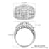 NY Closeout 10K White Gold G-H I2 Diamond Ring (Size 7.0) 5.30 Grams 1.00 ctw image number 4