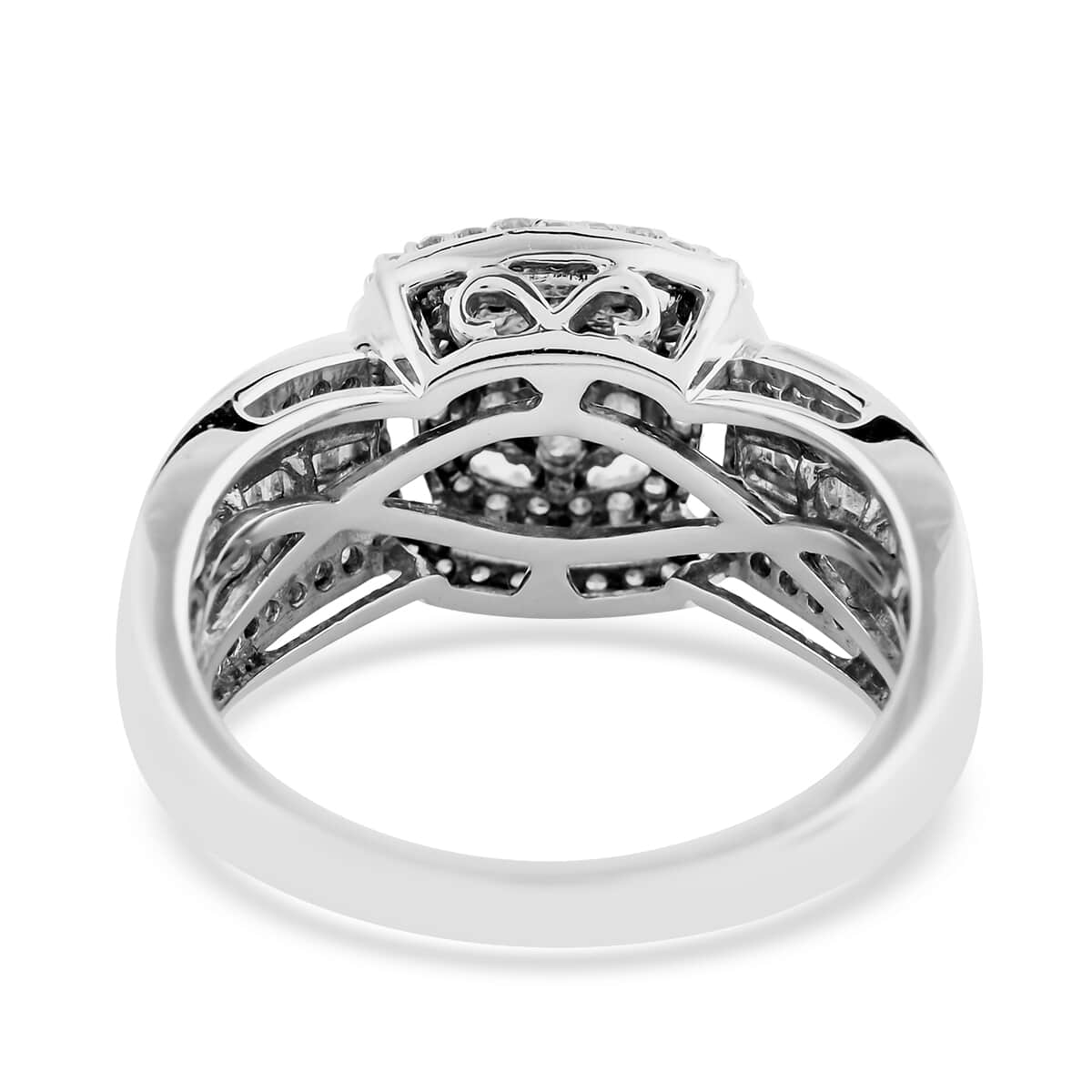 NY Closeout 10K White Gold G-H I2 Diamond Ring (Size 7.0) 0.75 ctw image number 3
