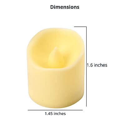 Ankur Treasure Chest Livmore Set of 24 pcs Ivory Candle with Warm Lights