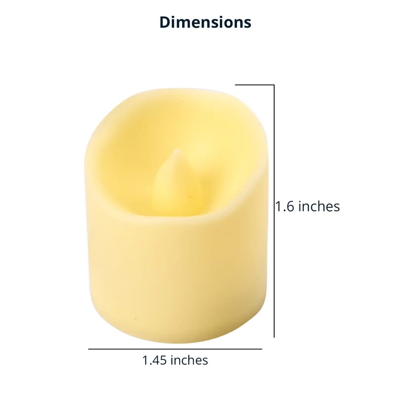 Ankur Treasure Chest Livmore Set of 24 pcs Ivory Candle with Warm Lights