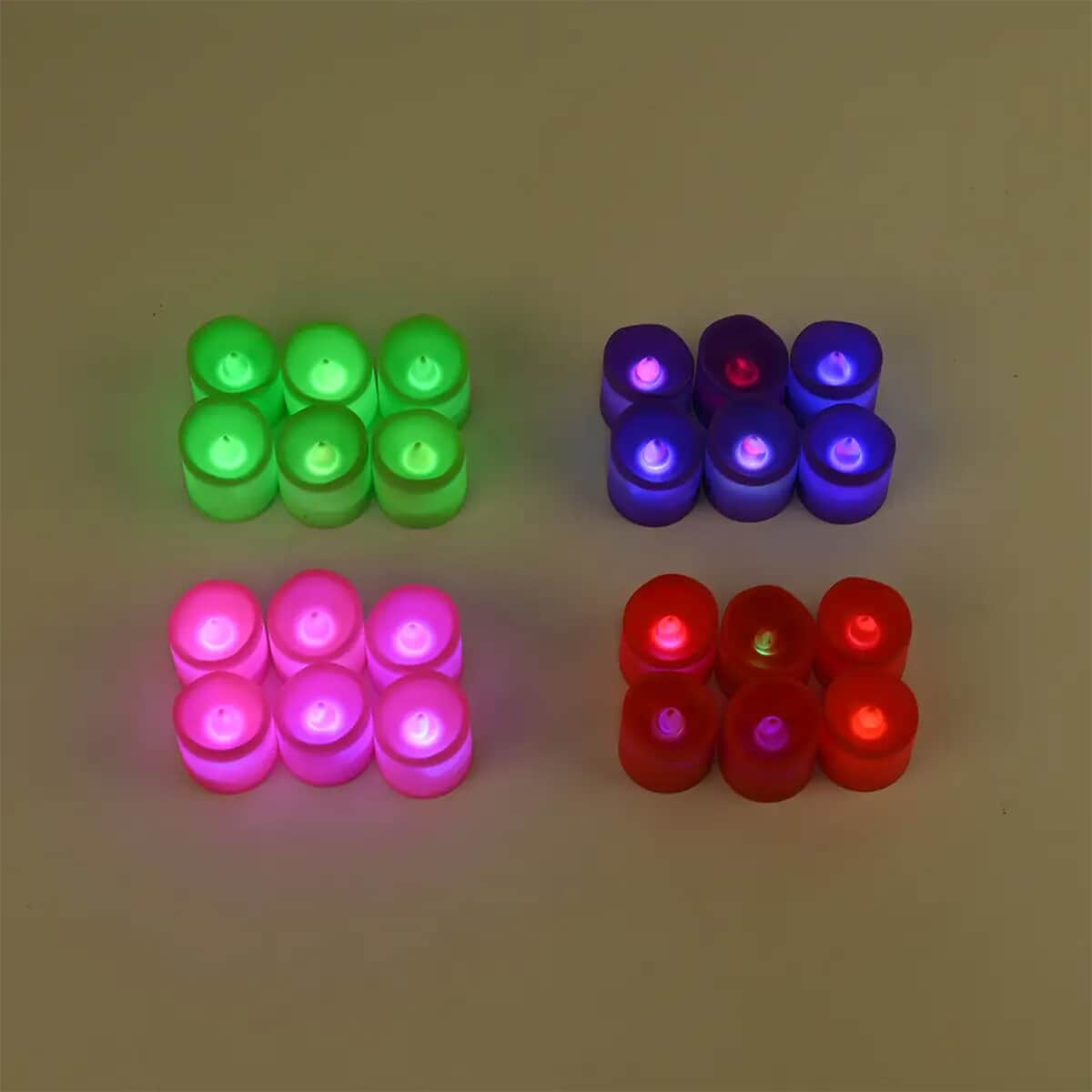 Set of 24pcs Multi Color Candle with RGB Lights image number 0