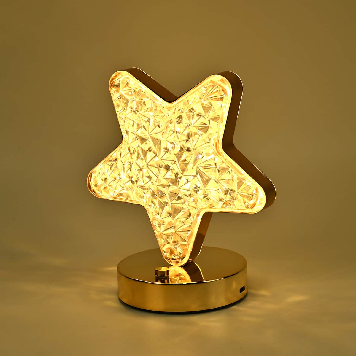 Touch Controlled Star-shaped Crystal Table Lamp (5.9"x6.9") image number 0