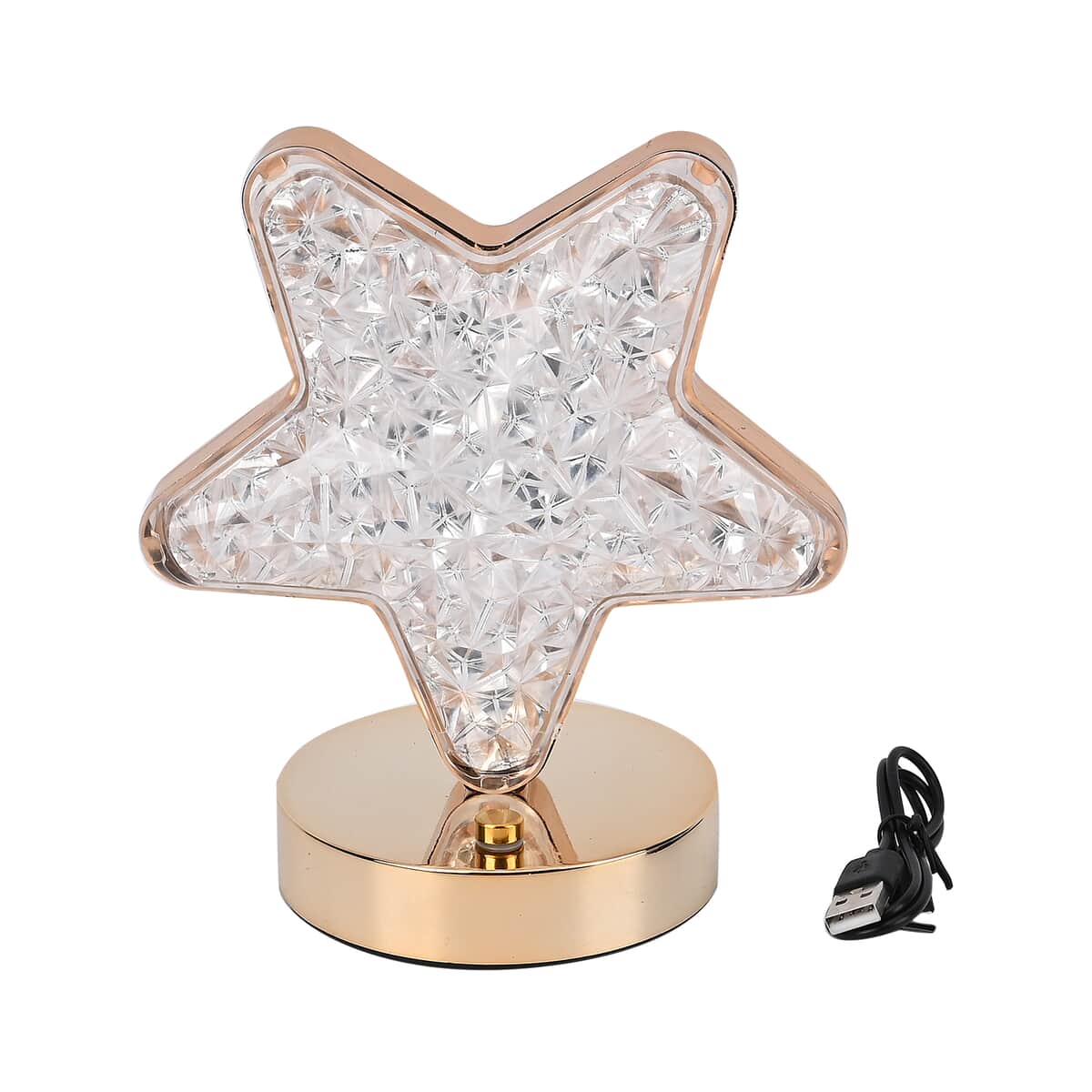 Touch Controlled Star-shaped Crystal Table Lamp (5.9"x6.9") image number 2