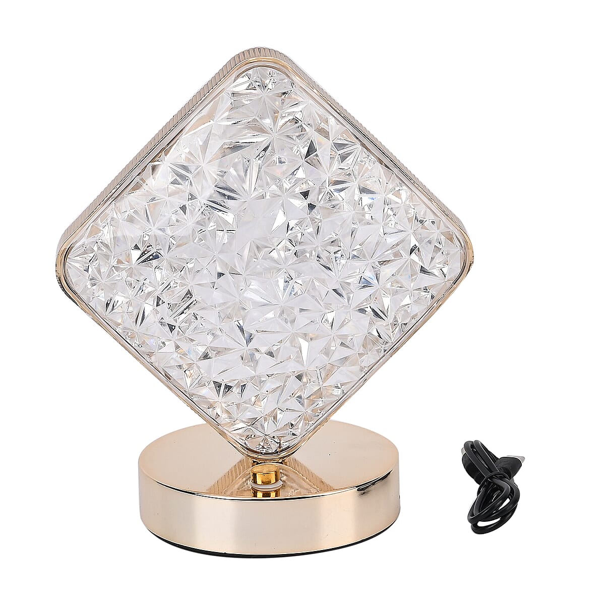 Livmore Touch Controlled Diamond-shaped Crystal Table Lamp image number 2