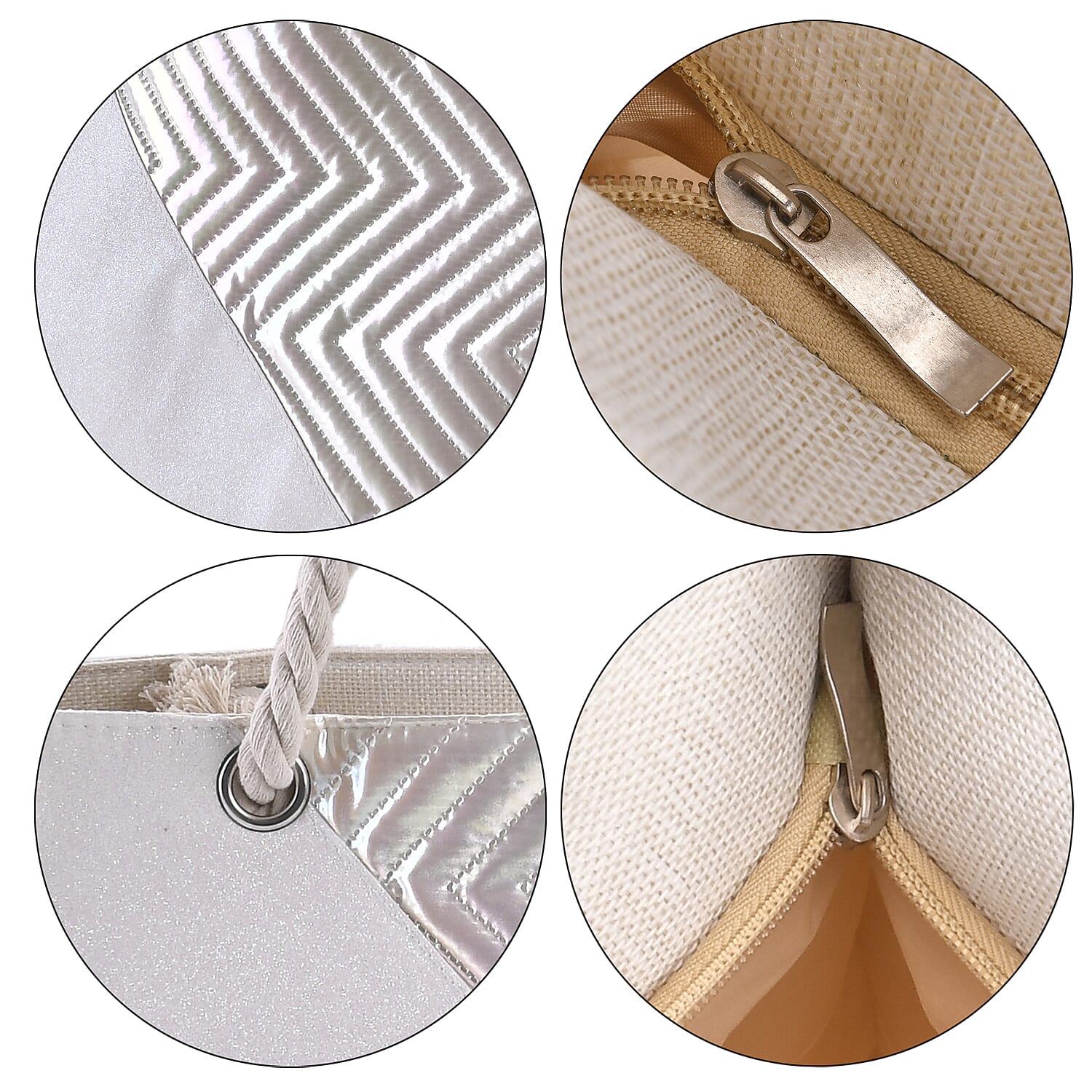 Ivory Color Polyester Tote Bag